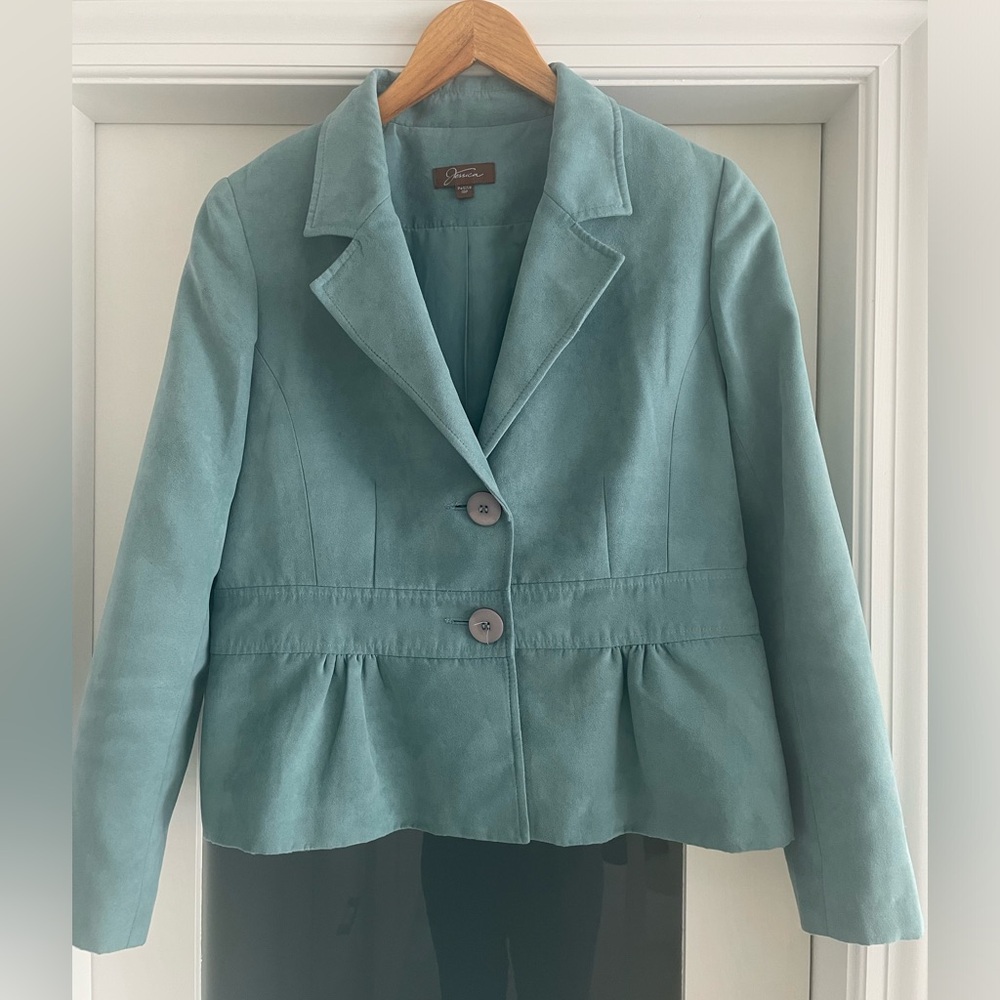 Faux Suede Aqua Jacket/Blazer, 10P